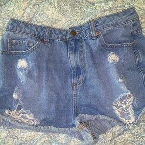 Denim Shorty Shorts